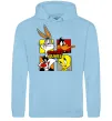 Женская толстовка (худи) Looney Tunes персонажі Голубой фото