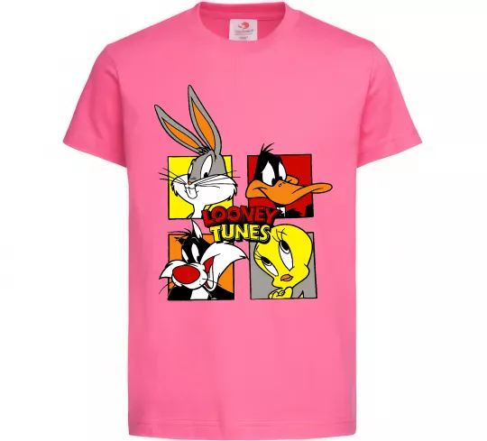 Детская футболка Looney Tunes персонажі Ярко-розовый фото