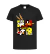 Дитяча футболка Looney Tunes персонажі Чорний фото