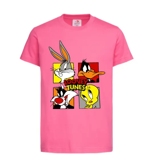 Дитяча футболка Looney Tunes персонажі Яскраво-рожевий фото