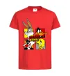 Дитяча футболка Looney Tunes персонажі Червоний фото
