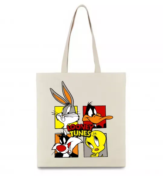 Эко-сумка Looney Tunes персонажі Бежевый фото