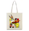 Эко-сумка Looney Tunes персонажі Бежевый фото