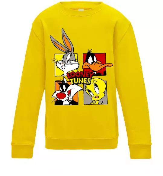 Дитячий світшот Looney Tunes персонажі Сонячно жовтий фото