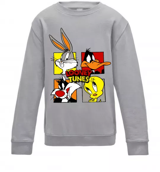 Дитячий світшот Looney Tunes персонажі Сірий меланж фото