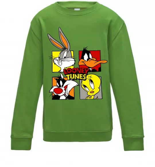 Дитячий світшот Looney Tunes персонажі Лаймовий фото
