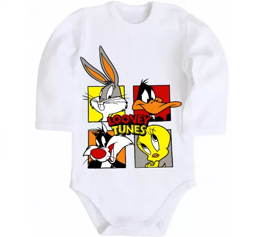 Дитячий бодік Looney Tunes персонажі Білий фото