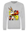 Свитшот Looney Tunes персонажі Серый меланж фото