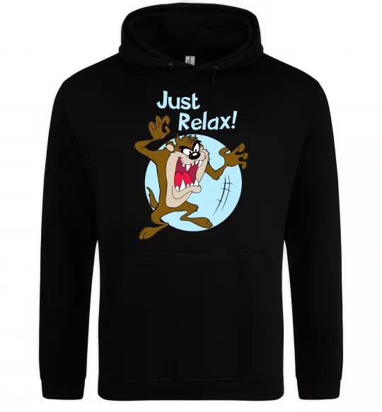 Мужская толстовка (худи) Just relax Taz Черный фото