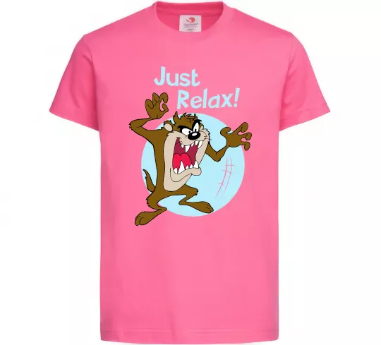 Детская футболка Just relax Taz Ярко-розовый фото