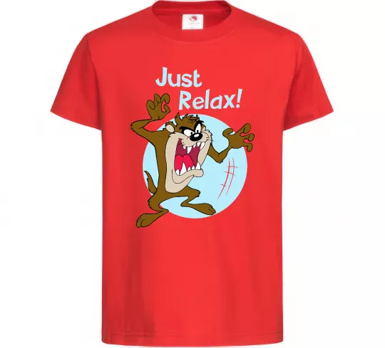 Детская футболка Just relax Taz Красный фото
