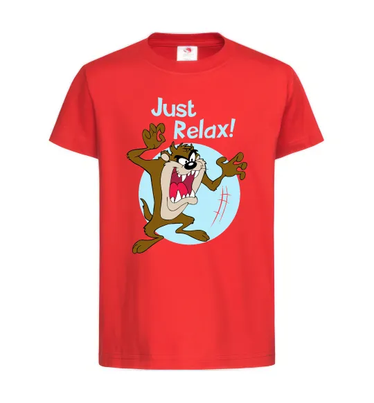 Дитяча футболка Just relax Taz Червоний фото