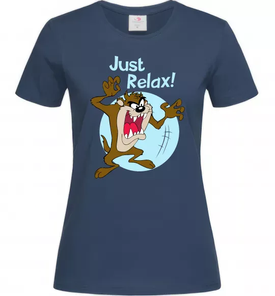 Жіноча футболка Just relax Taz Темно-синій фото