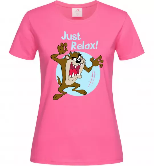 Жіноча футболка Just relax Taz Яскраво-рожевий фото