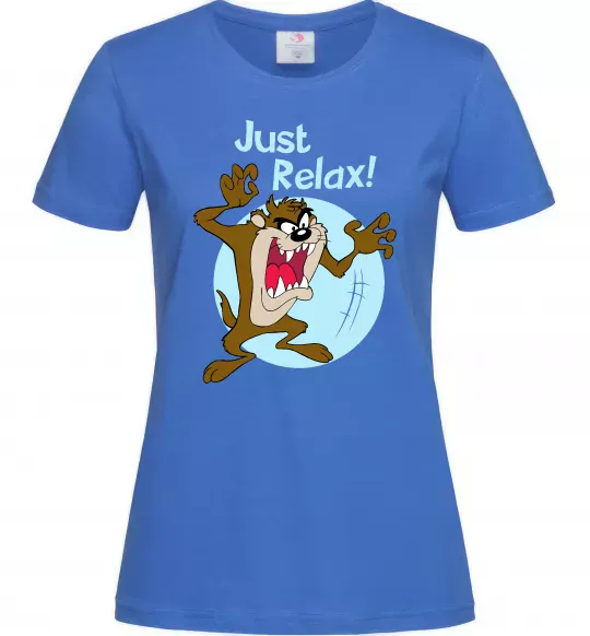 Жіноча футболка Just relax Taz Яскраво-синій фото