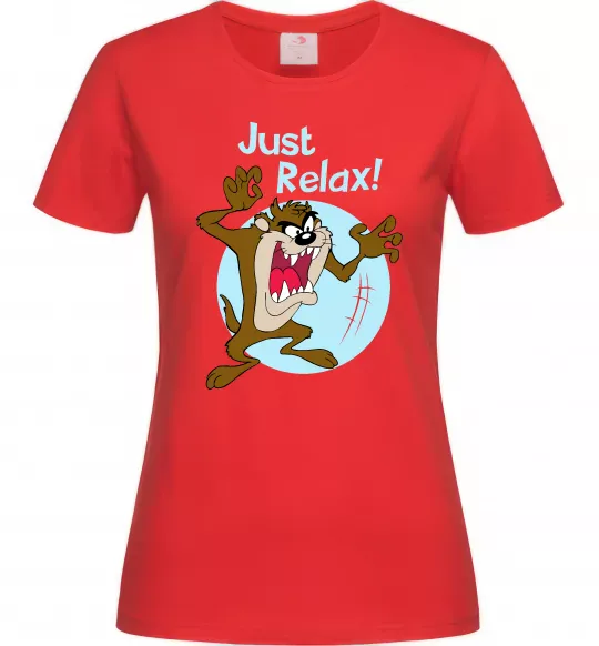 Жіноча футболка Just relax Taz Червоний фото