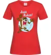 Жіноча футболка Just relax Taz Червоний фото