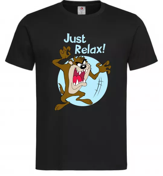 Мужская футболка Just relax Taz Черный фото