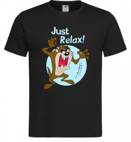 Мужская футболка Just relax Taz Черный фото