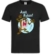 Мужская футболка Just relax Taz Черный фото
