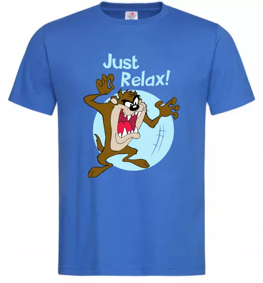 Мужская футболка Just relax Taz Ярко-синий фото
