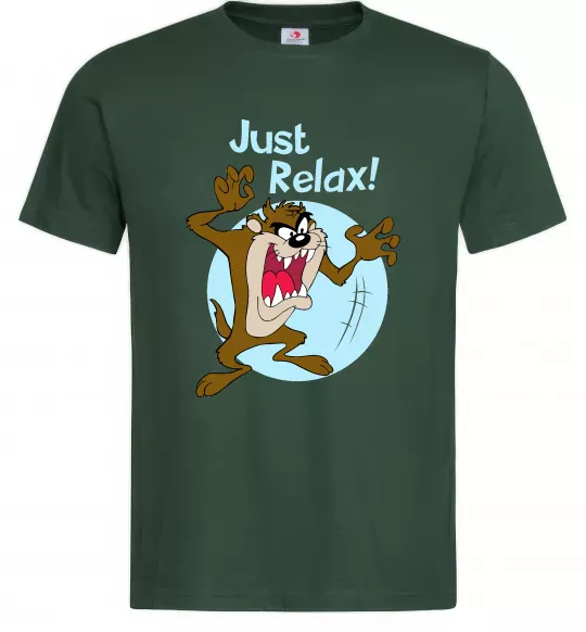 Мужская футболка Just relax Taz Темно-зеленый фото