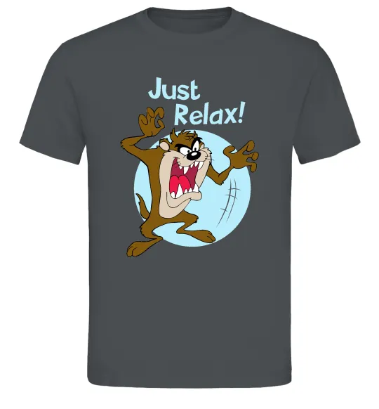 Мужская футболка Just relax Taz Графит фото