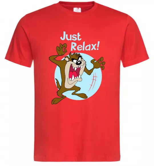 Мужская футболка Just relax Taz Красный фото