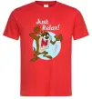 Мужская футболка Just relax Taz Красный фото