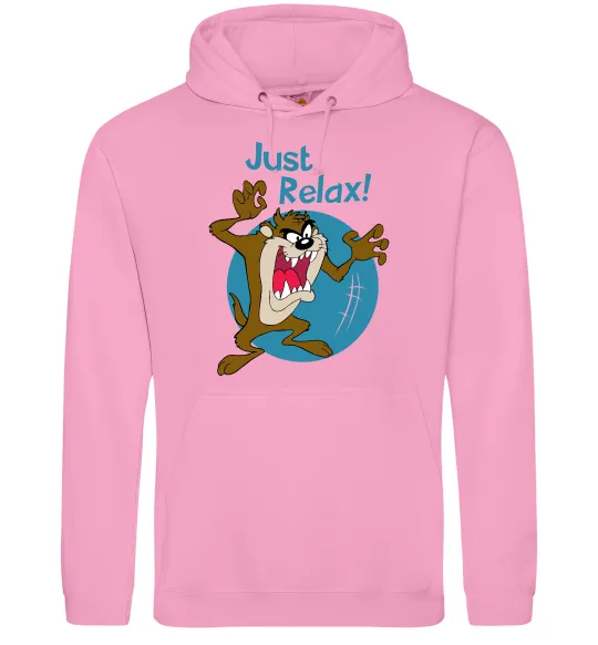 Женская толстовка (худи) Just relax Taz Розовый фото