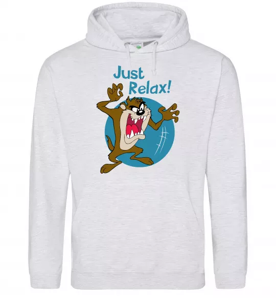 Женская толстовка (худи) Just relax Taz Серый меланж фото