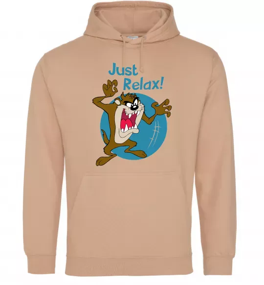 Женская толстовка (худи) Just relax Taz Песочный фото