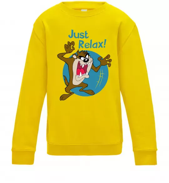 Детский Свитшот Just relax Taz Солнечно желтый фото
