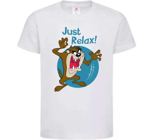 Детская футболка Just relax Taz Белый фото