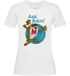 Жіноча футболка Just relax Taz Білий фото