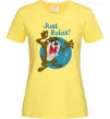 Жіноча футболка Just relax Taz Лимонний фото