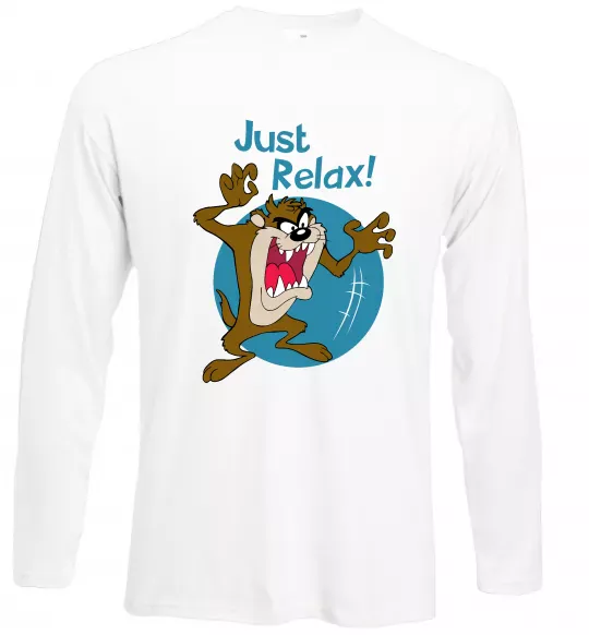 Лонгслив Just relax Taz Белый фото