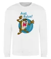 Свитшот Just relax Taz Белый фото