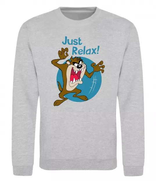 Свитшот Just relax Taz Серый меланж фото