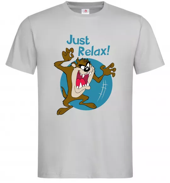 Мужская футболка Just relax Taz Серый фото