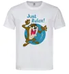 Мужская футболка Just relax Taz Белый фото