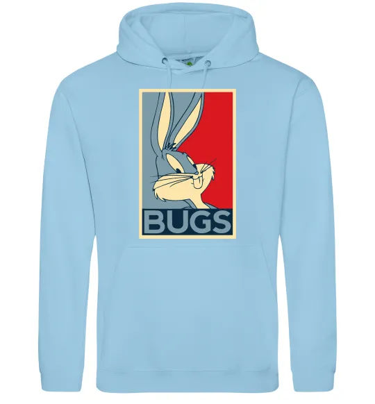 Женская толстовка (худи) Bugs Голубой фото