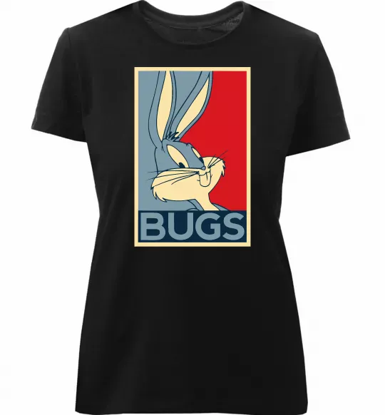 Женская премиум футболка Bugs Черный фото