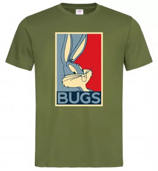 Мужская футболка Bugs Оливковый фото