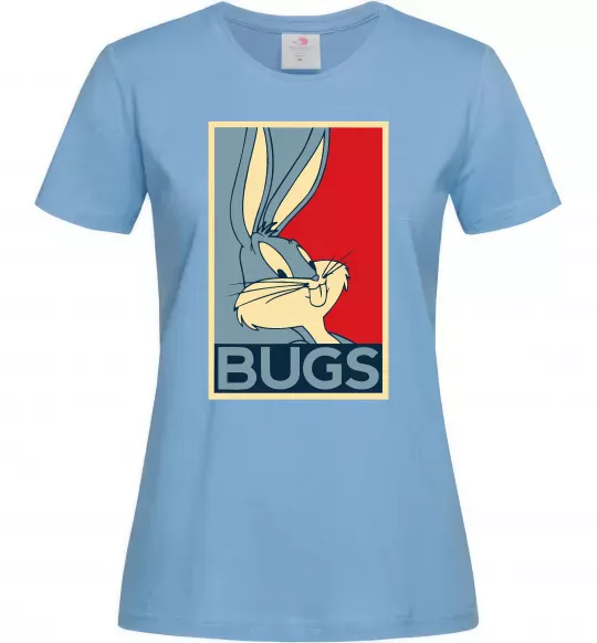 Женская футболка Bugs Голубой фото
