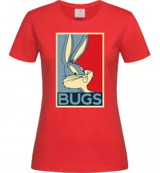 Женская футболка Bugs Красный фото