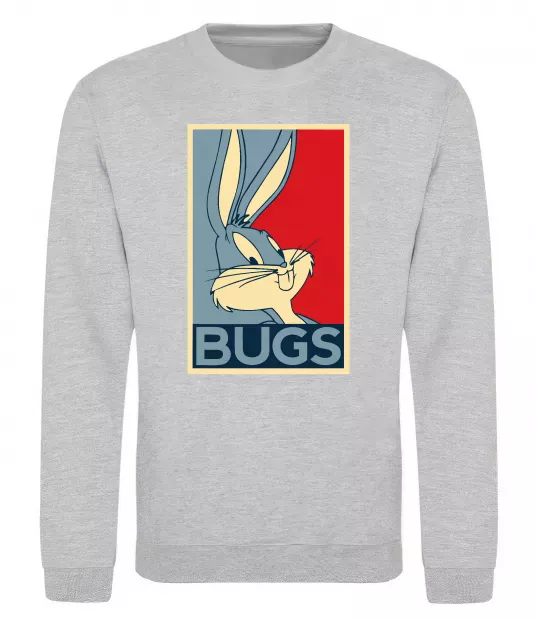 Світшот Bugs Сірий меланж фото