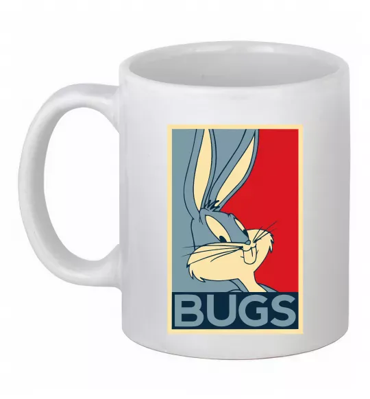 Чашка керамічна Bugs Білий фото
