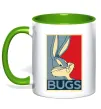 Чашка с цветной ручкой Bugs Зеленый фото
