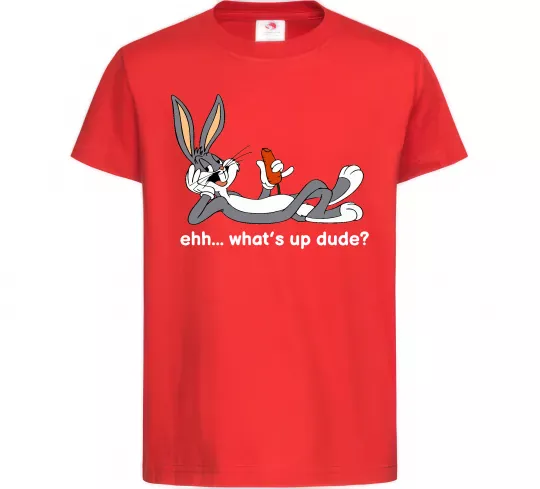 Детская футболка Whats up dude? Bugs Красный фото